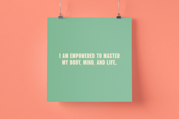 Affirmations. Inspirational Quote Graphic Template for Local Branding