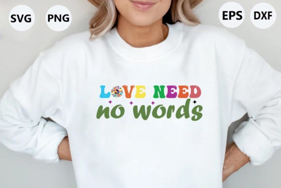 Love Need No Words- Autism Awareness Svg Graphics & T-Shirt Designs