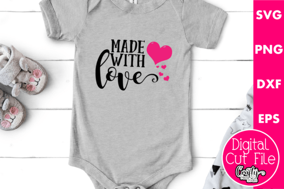 Made with Love Graphics for T-Shirt Designs and Branding