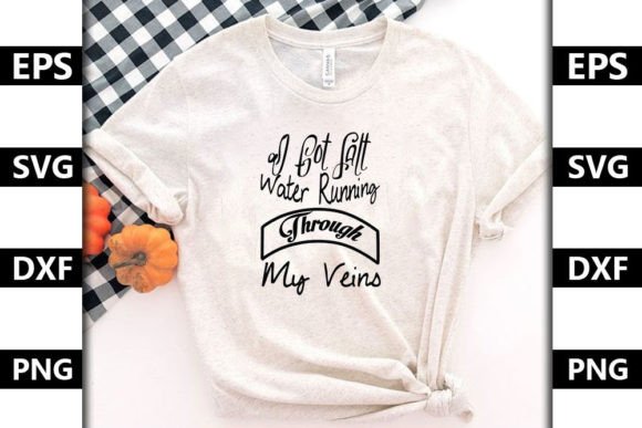 Summer Quote SVG Design: Salt Water Graphics for T-Shirt Designs